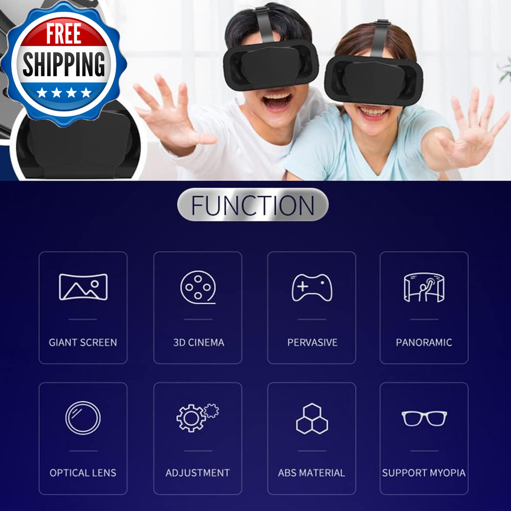 VR Headset 3D VR Glasses Universal Virtual Reality Goggles Support 360°Panorama