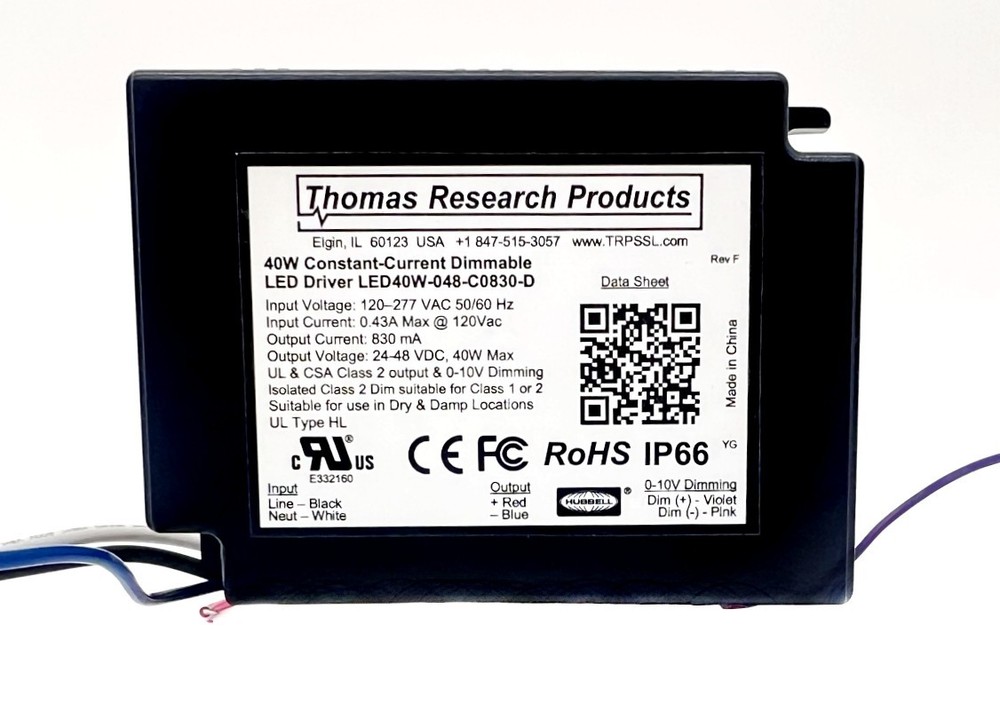 Hubbell Thomas Research LED40W-C0830-D Fixed Output Dimmable Switch Mode LED