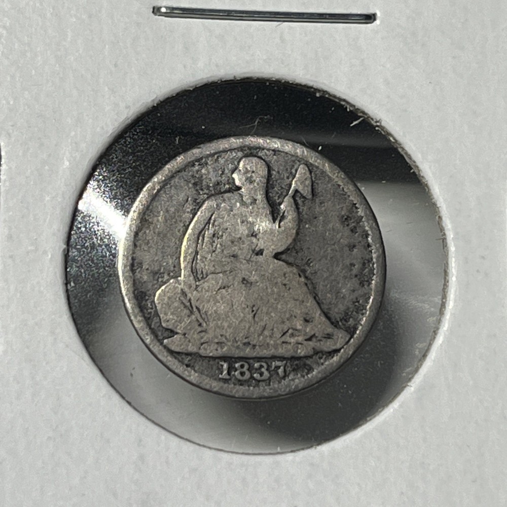 1837 Half Dime Silver Coin Type First Year
