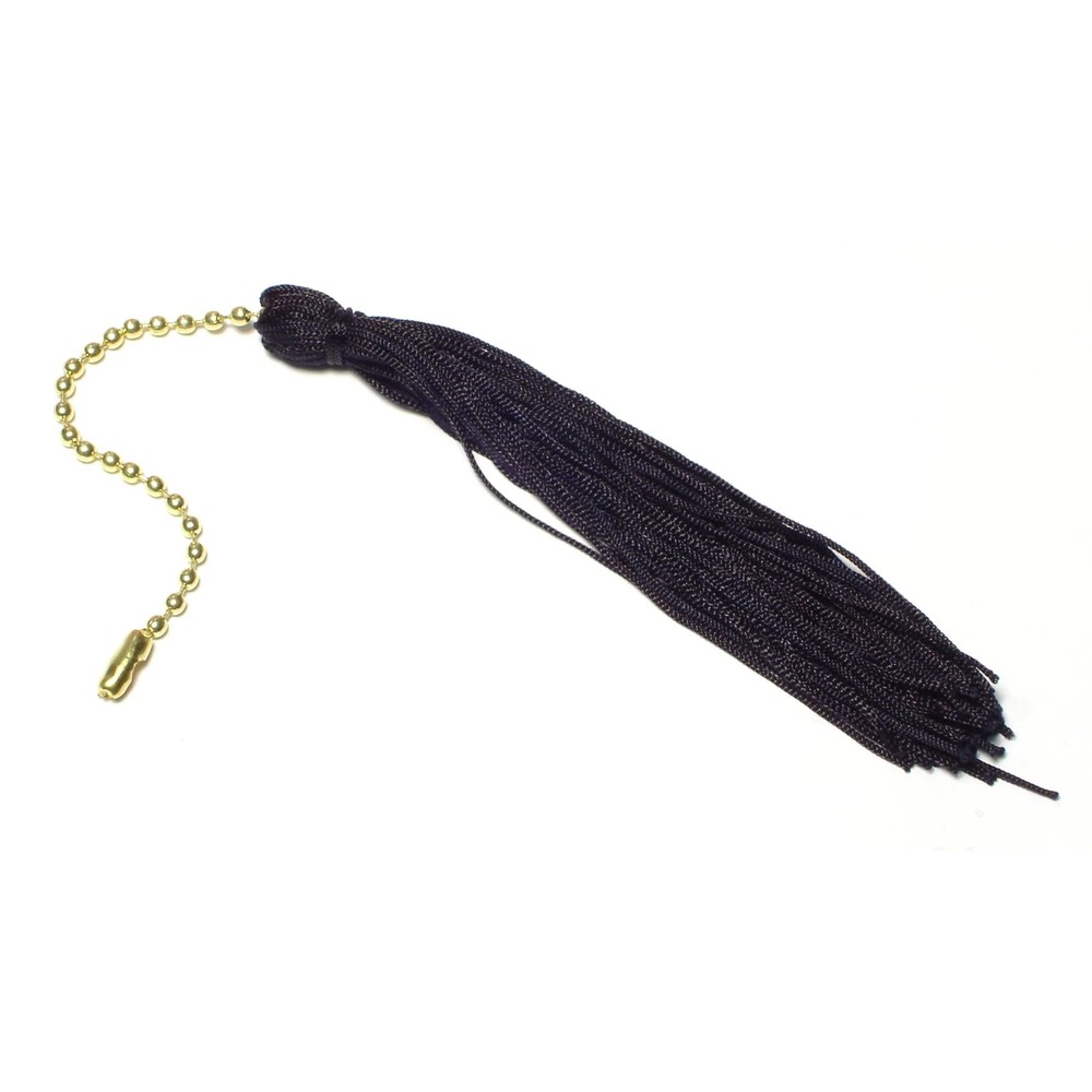 5" Black Colored Ball Chain Tassels (3 pcs.)