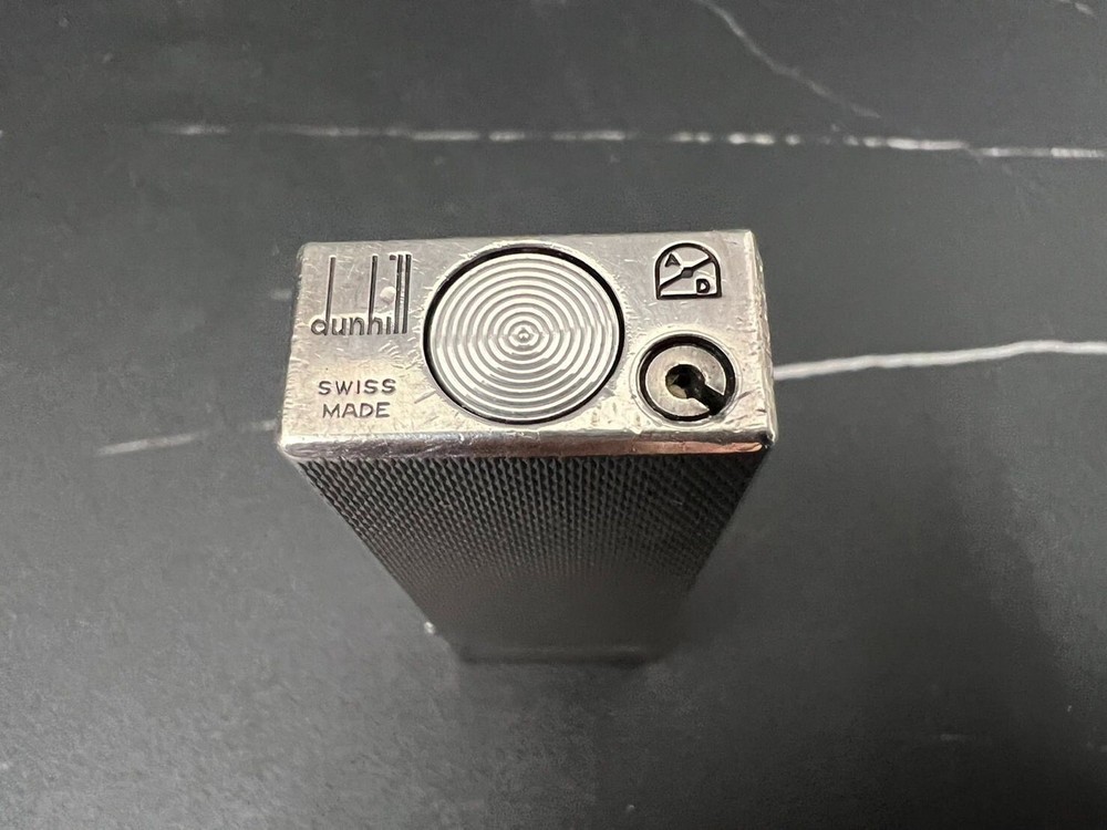 Working Dunhill Gas lighter Silver with box