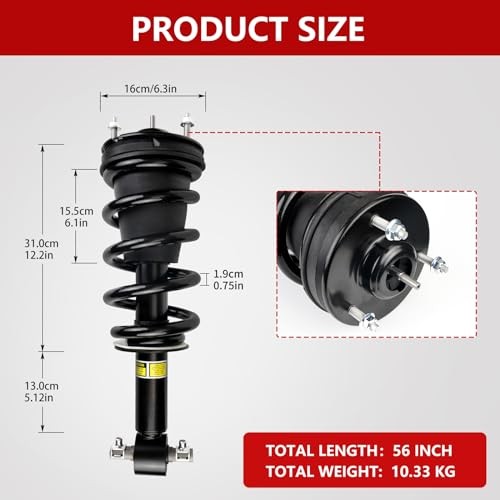 Pair Front Shock Absorber Magnetic Strut Assembly Spring With Electric