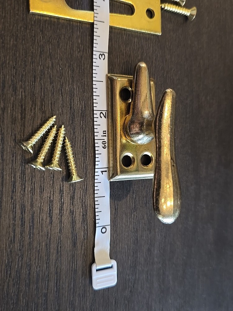 2 In Sash Lock, Brass With Mounting Hardware