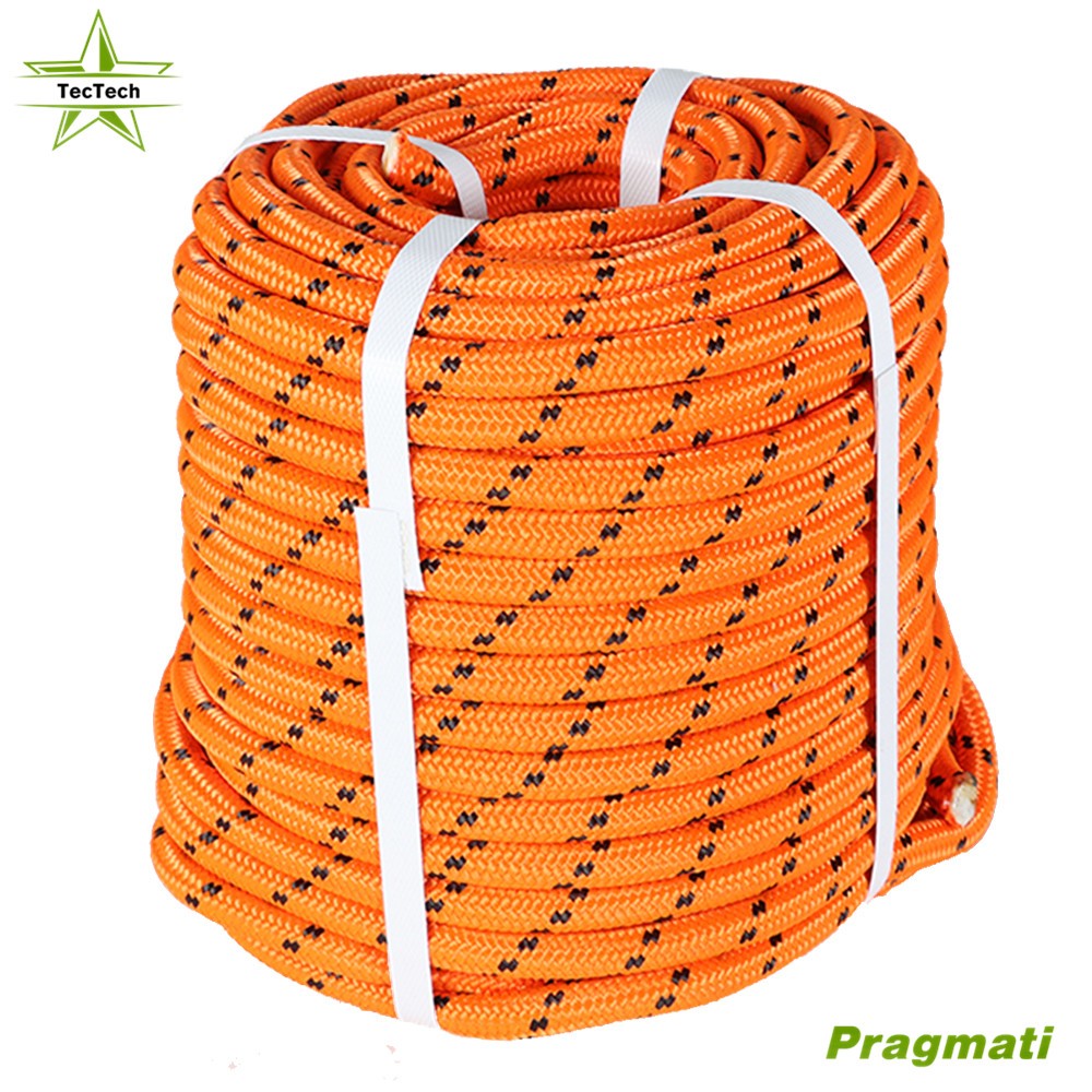 1/2inch × 200ft Double Braid Polyester Rope Arborist Bull Tree Rigging Orange