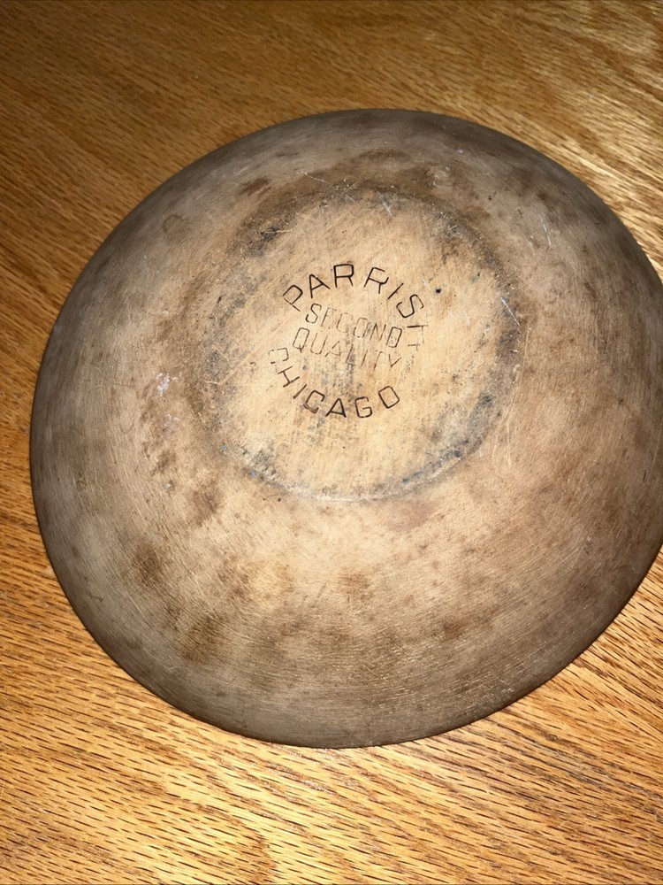 Parrish Chicago Wood Bowl Second Quality Primitive Approx. 8.5” Used