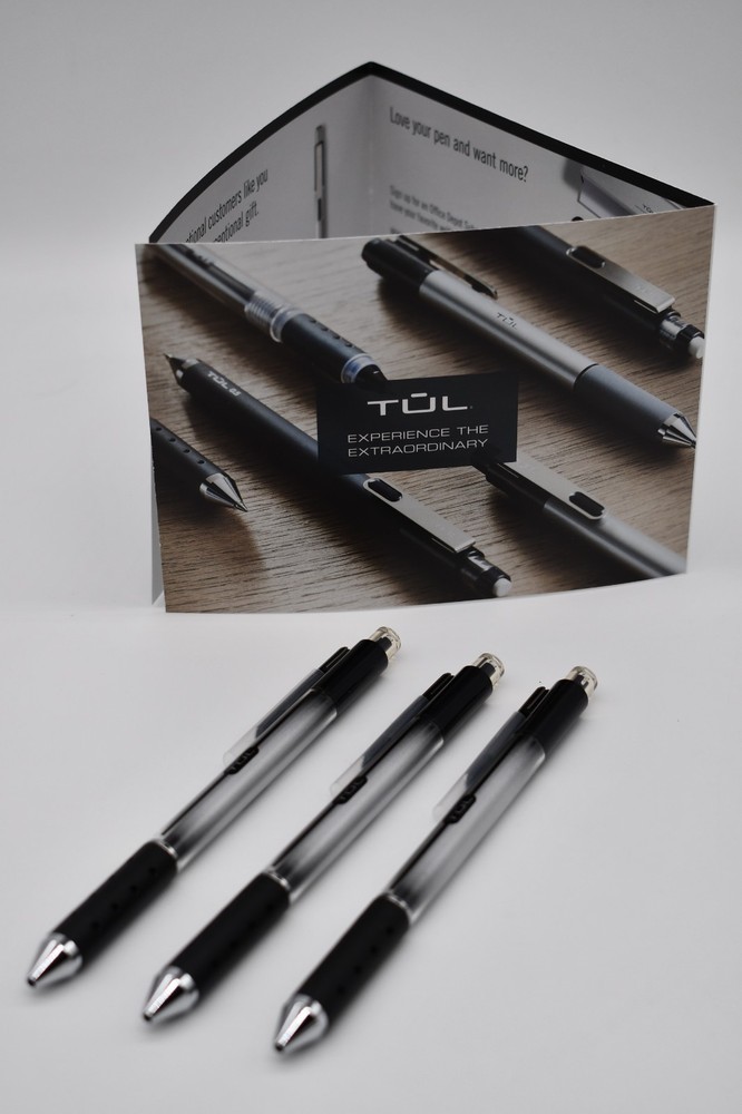 3 Pcs TUL Handcrafted Pen, Medium Point, Limited Edition