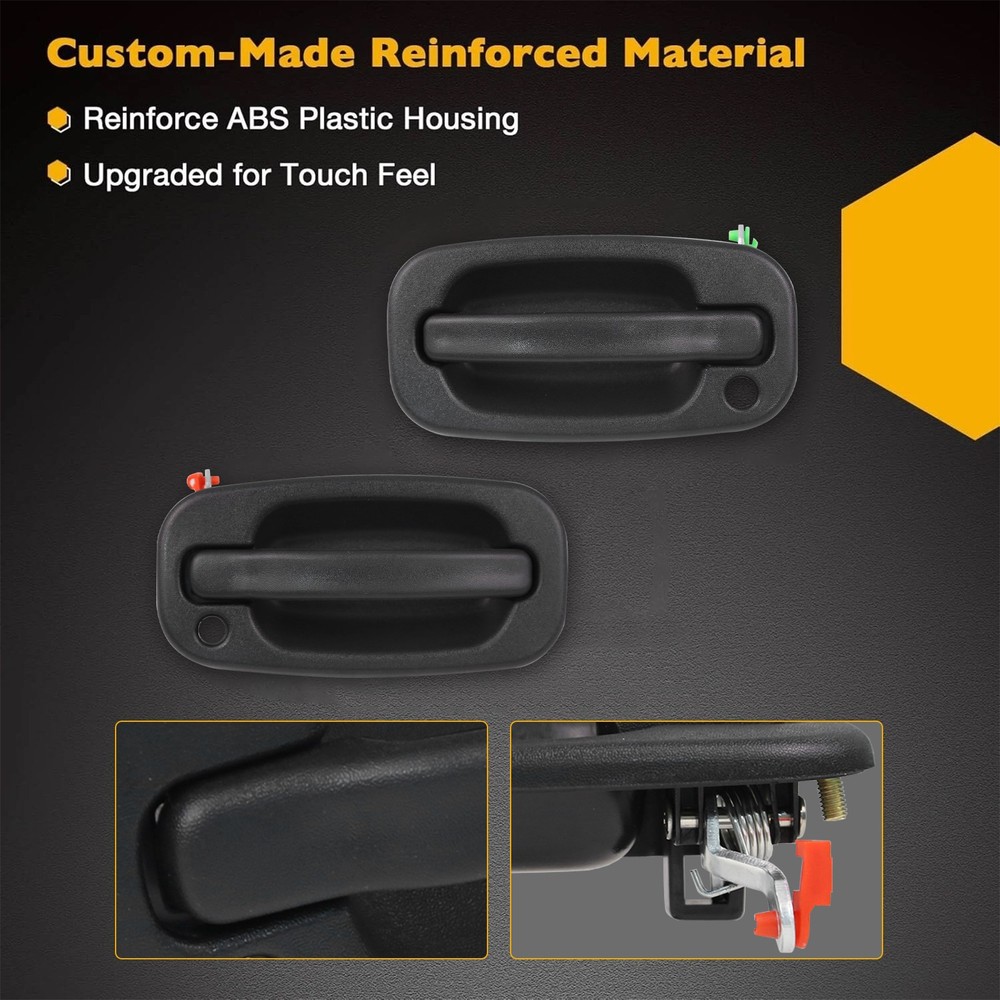 Pair Front Outer Door Handle For 1999-2007 Chevy Silverado GMC Sierra Left+Right