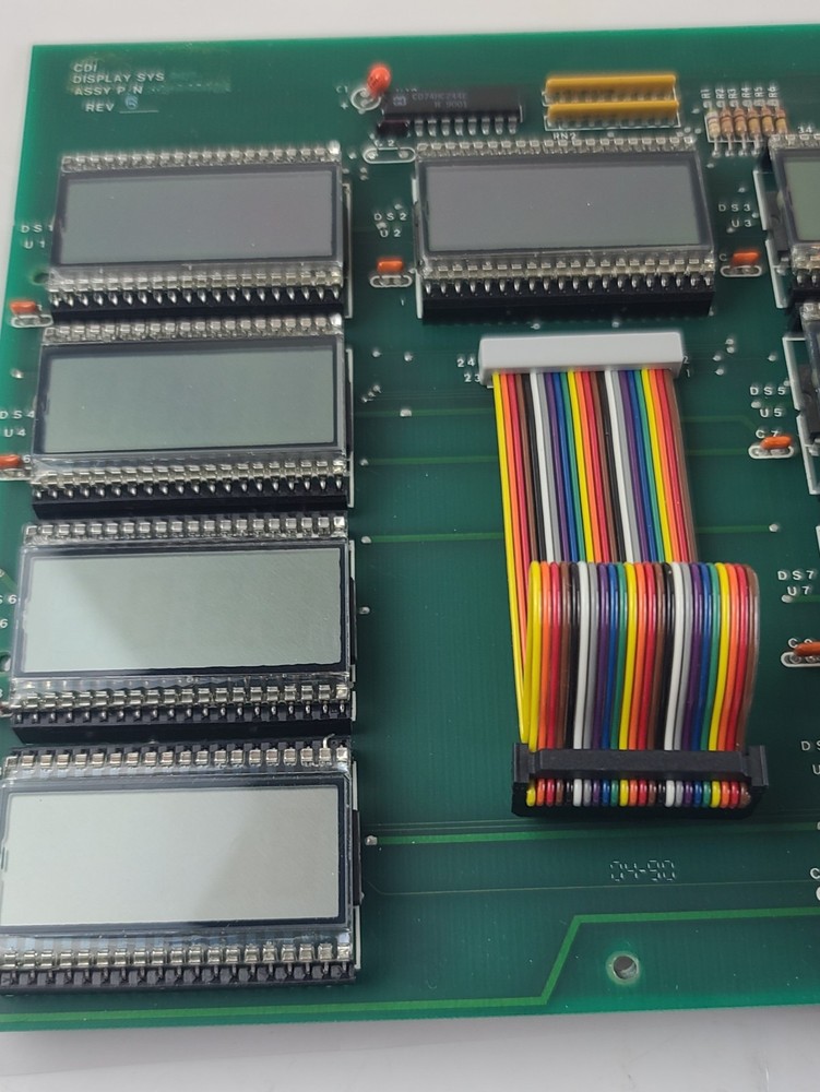 Circuit Board With 9 LCD DIP Chip Modules