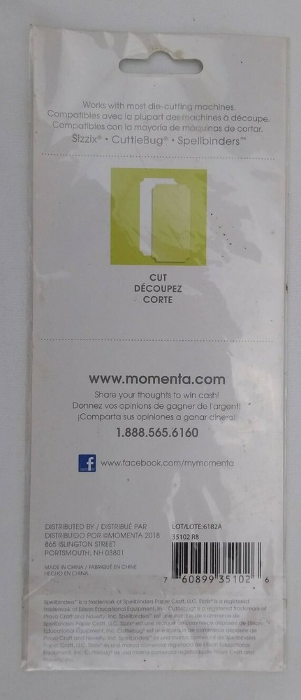 Momenta Nested Border Rectangular Cutting Templates Sizzix CuttleBug Spellbinder