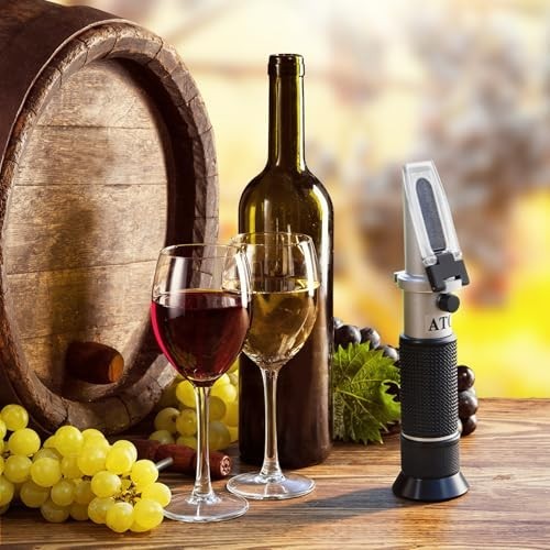 Dual Scale Refractometer with ATC - Brix & Specific Gravity for Wine & Beer Brew