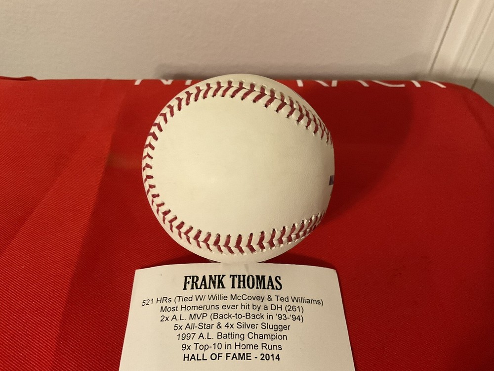 FRANK THOMAS SNOW WHITE SIGNED OML BASEBALL WITH #35 TRISTAR AUTHENTICATION