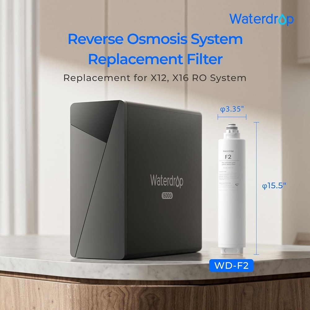 Waterdrop WD-F2 Filter,Replacement for All WD-X-series Reverse Osmosis System
