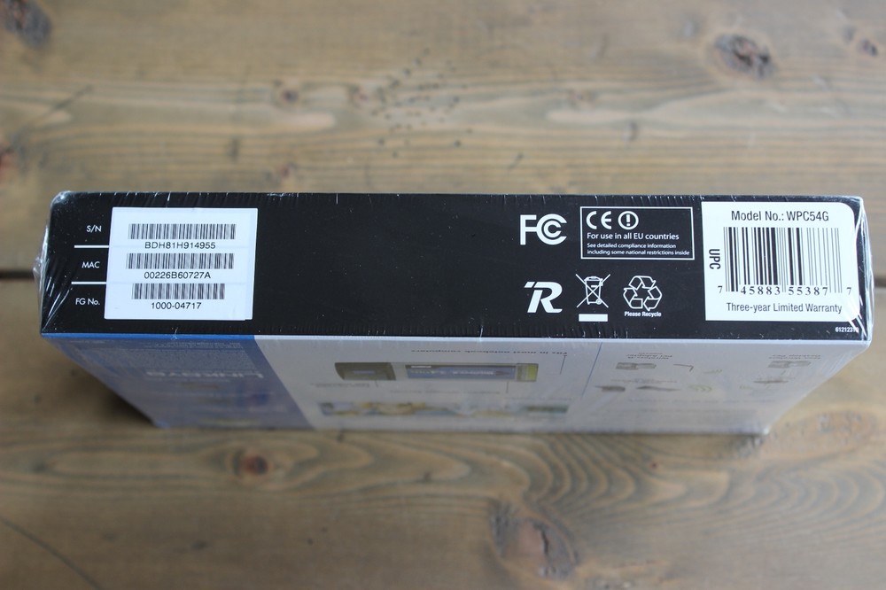 Linksys Wireless-G Notebook Adapter (WPC54G) NEW IN BOX
