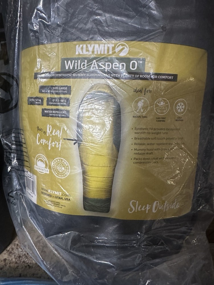 Klymit Sleeping Bag Bundle 2 Bags + Blanket Pads Pillows Hydration Gear NEW
