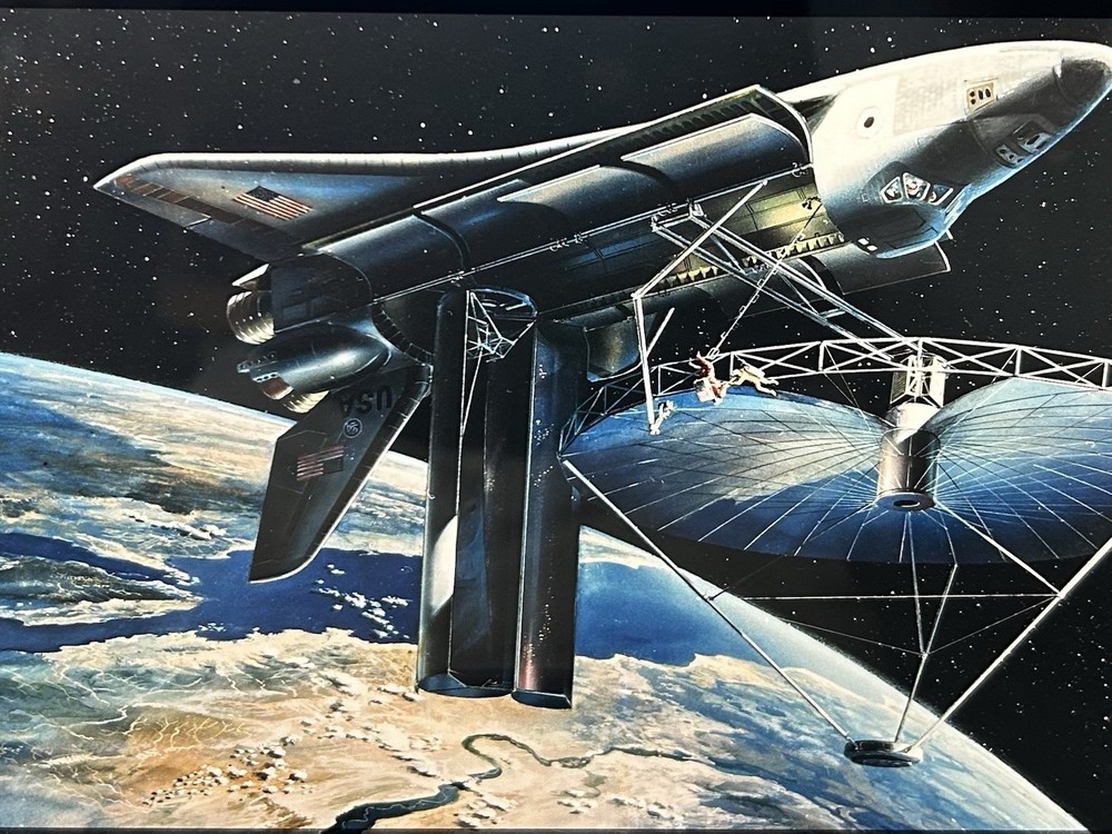1981 NASA KSC Space Shuttle Orbiter Flight Antenna Presentation Transparency-618