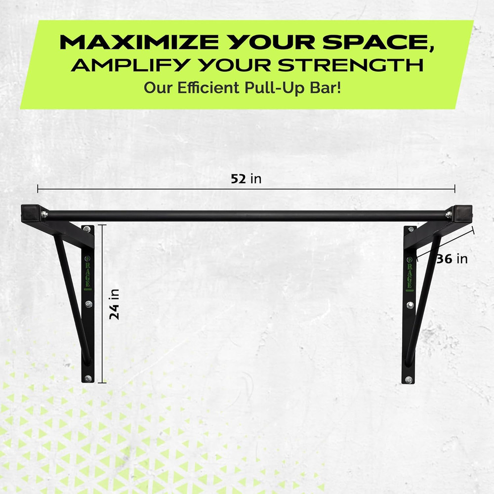 Heavy-Duty Wall Mounted Pull up Bar - 500 Lbs Weight Capacity | Maintain Upper B