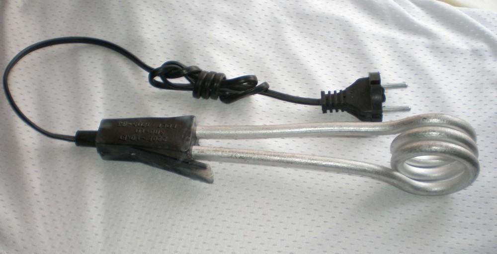 1000W Water Heater Portable Electric Liquid Immersion Element Boiler Travel 220V