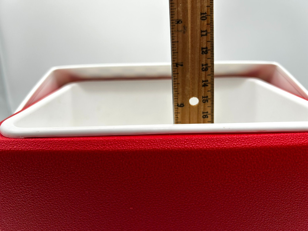 Igloo Black and White Checkered Red Cooler Side Button