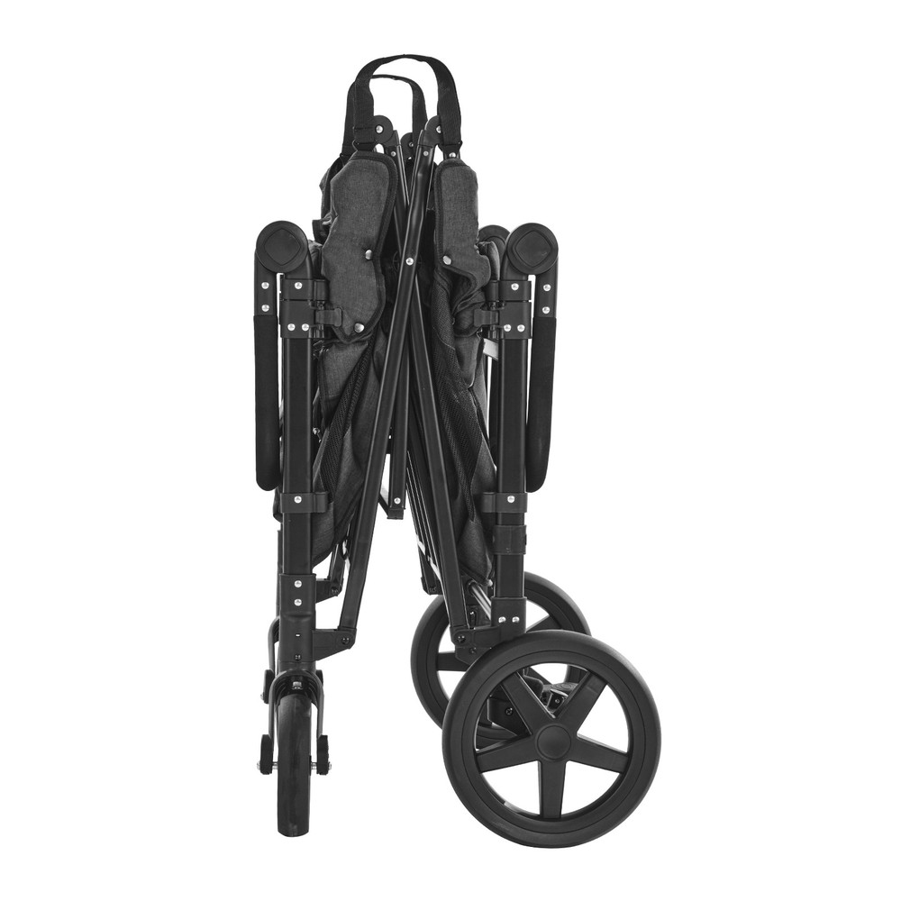 VEVOR Wagon Stroller 4 Kids Push Pull Quad Collapsible Stroller 330LBS Capacity