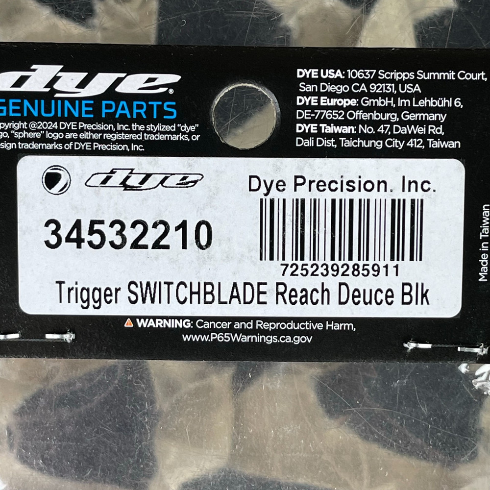 NEW Dye Switchblade Trigger Blade - Deuce - Black