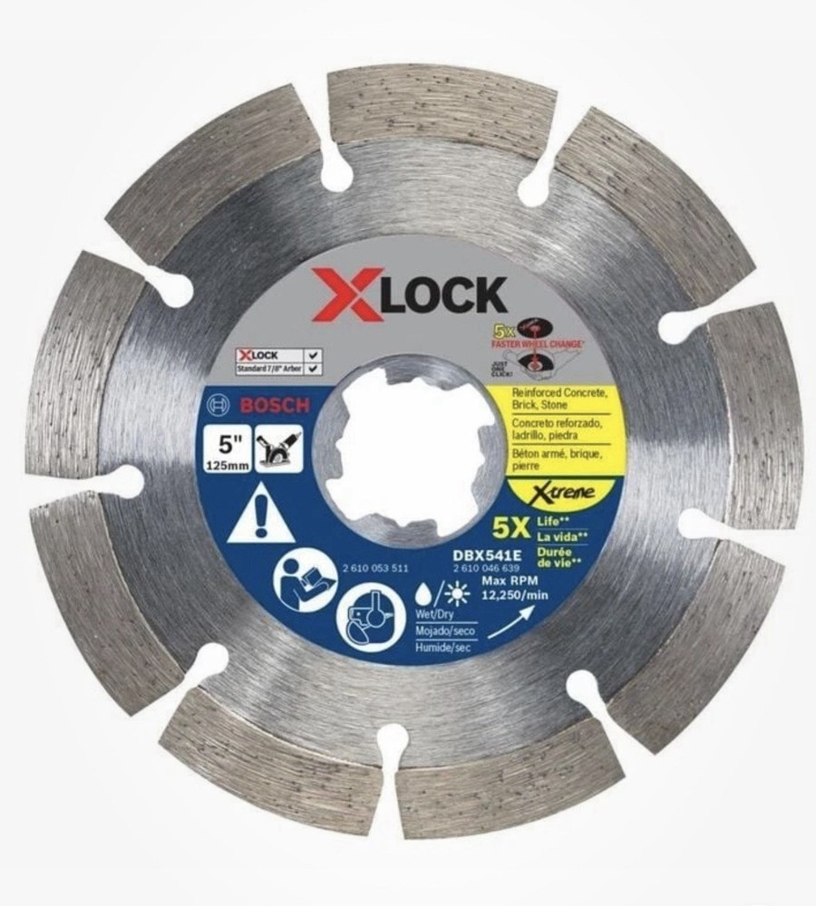 Bosch x Lock DBX4541E Segmented Rim Blade Disc Grinder 4.5 In.
