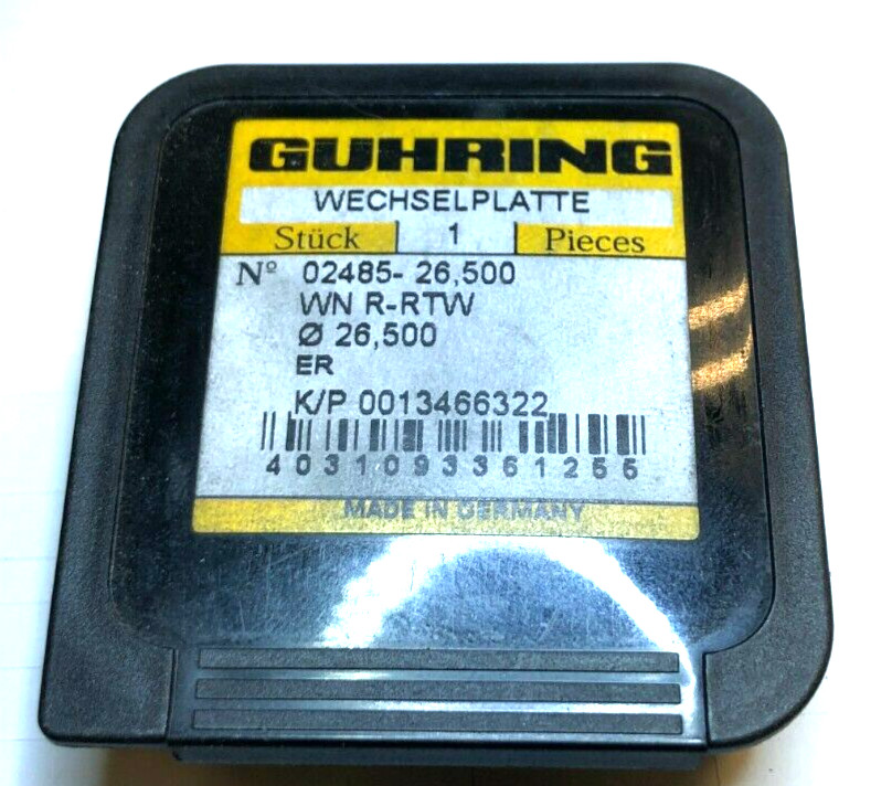 REPLACEABLE DRILL POINT - 2485-26.500 - 26.500MM - CARBIDE - GUHRING