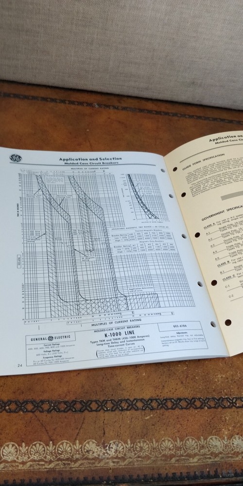 1950s General Electric ~ Application & Selection of Molded Case Circuit Breakers