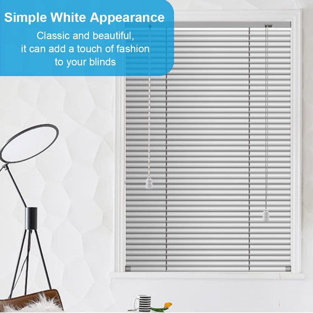 5 PCS Cord Connector for Light Pull, Metal Blind Pull Cord Ends White Light Pull