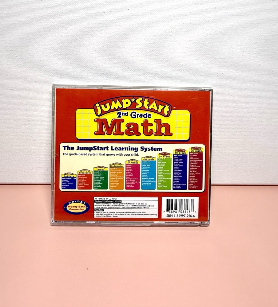 JumpStart 1st Grade Math 1995 PC CD ROM Version 1 Classic Ages 5–7