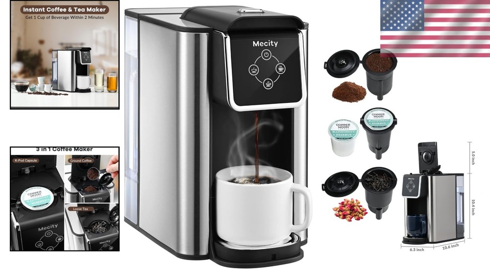 Versatile Coffee Maker: Brew K-Cups, Tea & More - Effortless 6, 8, 10 Oz Cups