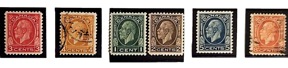 Canada  King George V 1932-33 Medallion Issue SN: CA 195-200
