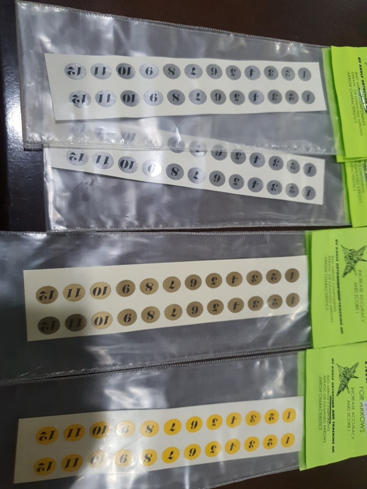 Tail Numbers Decals For Archery Arrow (All Items Pictured)