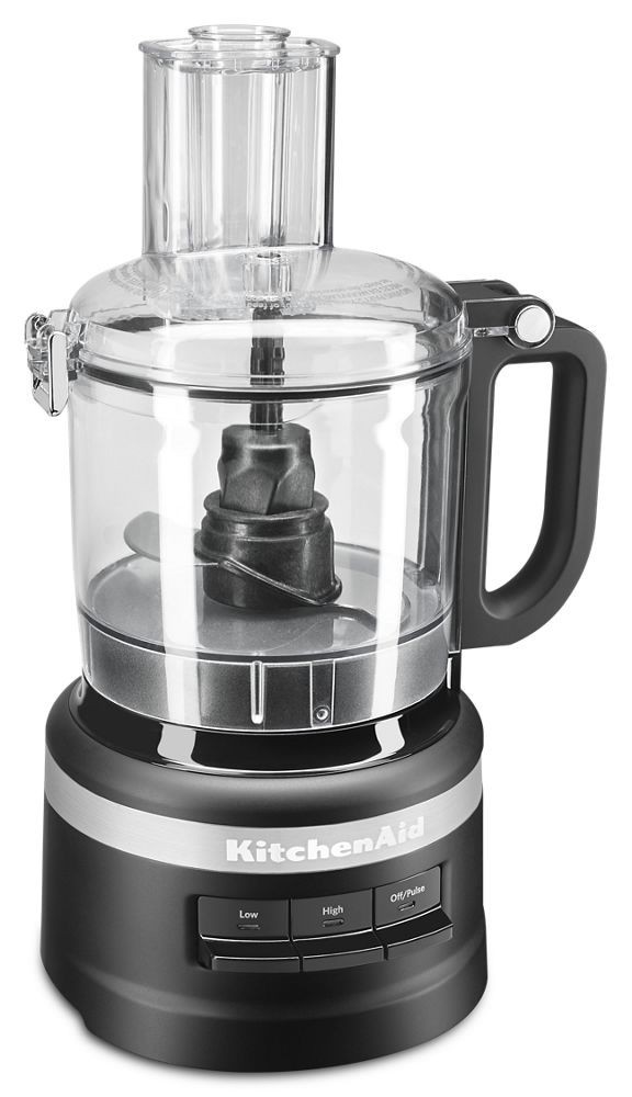 NEW KitchenAid 7 Cup Food Processor Black Matte Compact Food Chopper
