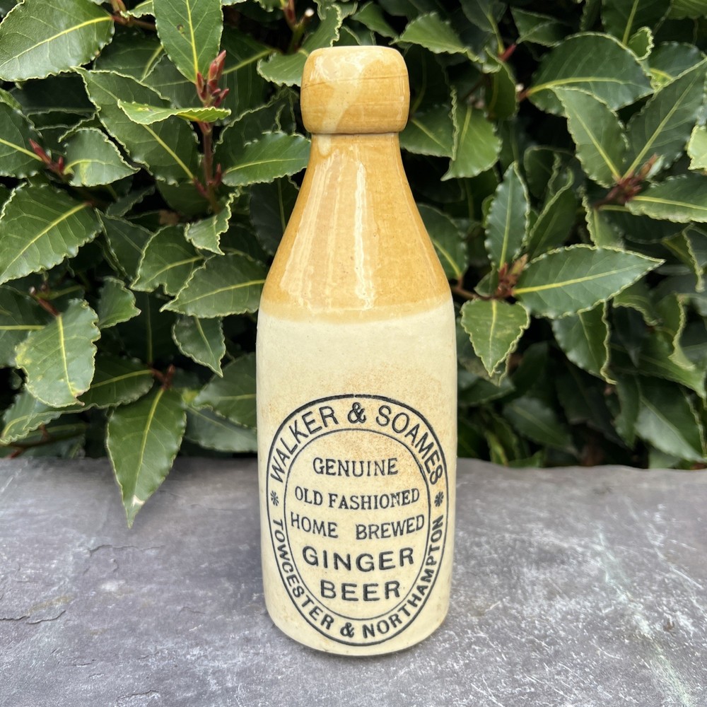 Walker & Soames Towcester & Northampton Ginger Beer Bottle Vintage Stoneware