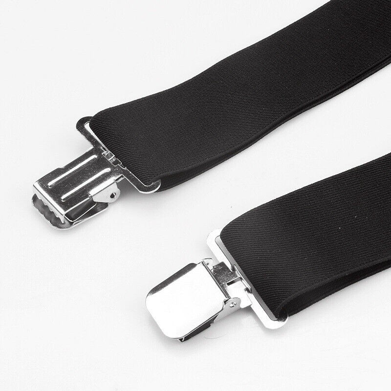High Elastic General Pants Cross X Shape Suspender Strap Leather Crosspatch