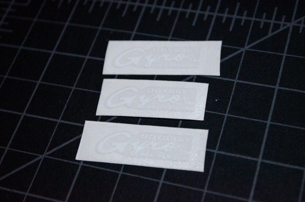 Decals for Odyssey Gyro Cup - White (Quantity of 3)