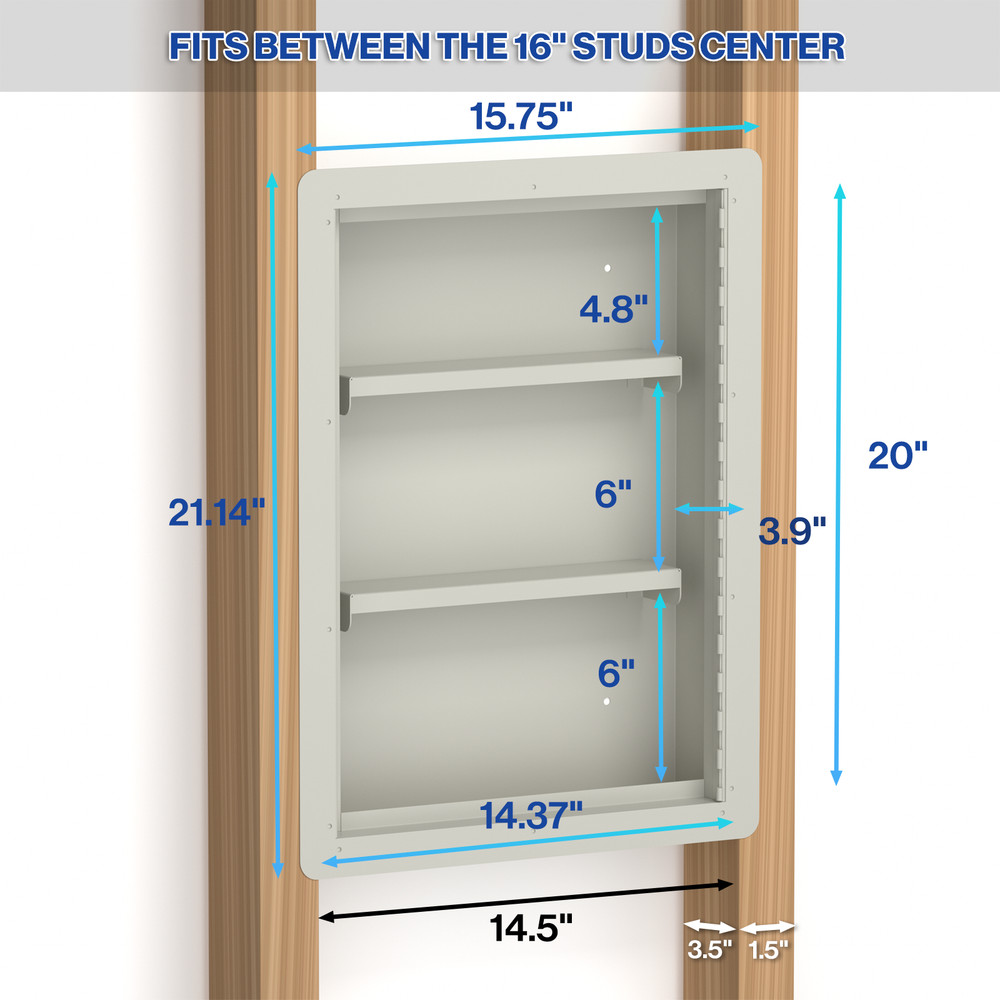 Pochar Hidden In Wall Safe Between Studs Secure Storage Gun Safe, 15.75"x21.15"