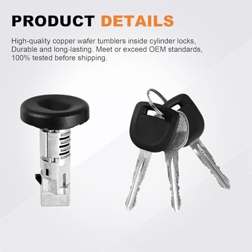 924-796 Ignition Lock Cylinder W/2 Chip keys With On-Board Programming For