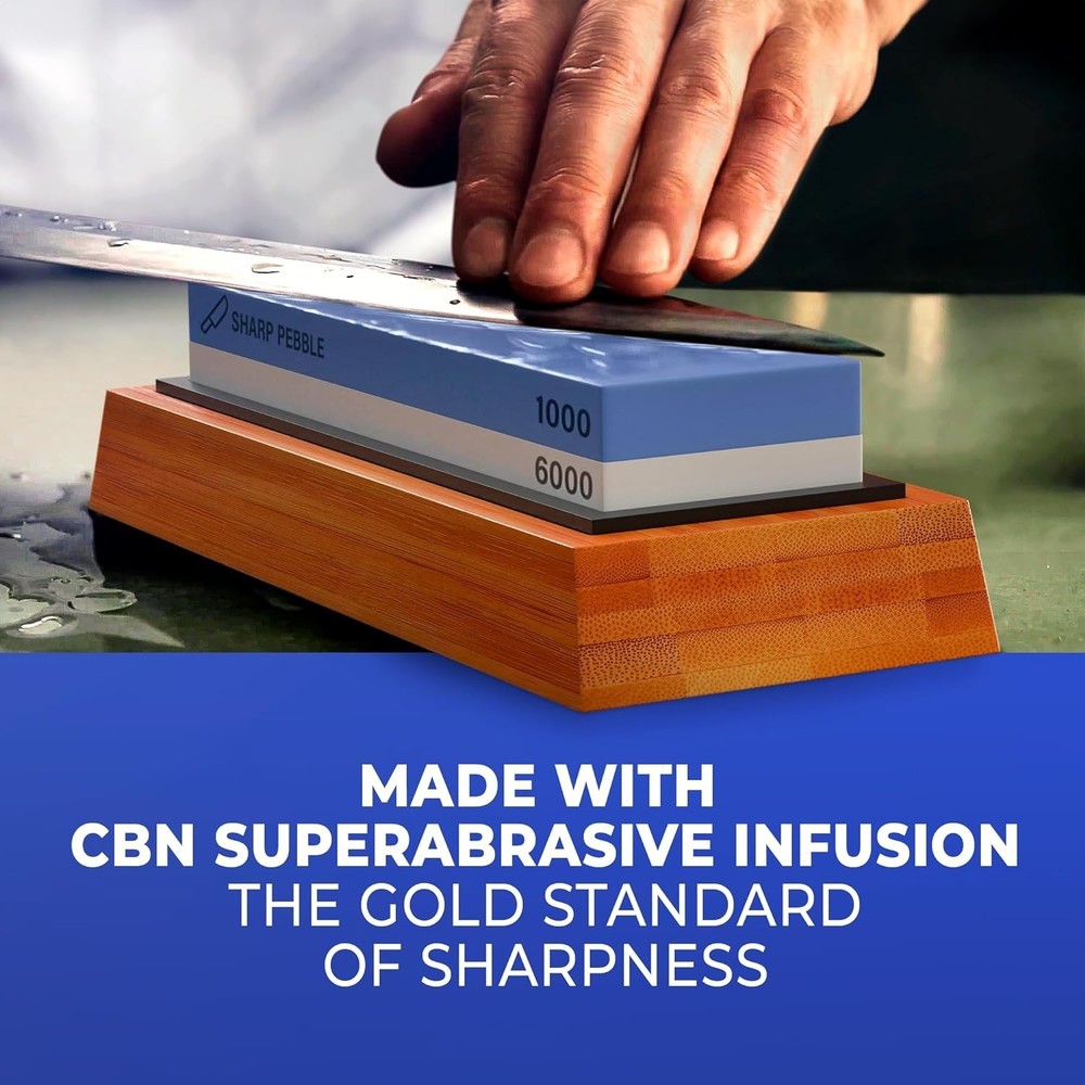 Whetstone Knife Sharpening System – 1000/6000 Grit Whetstone Knife Sharpener ...
