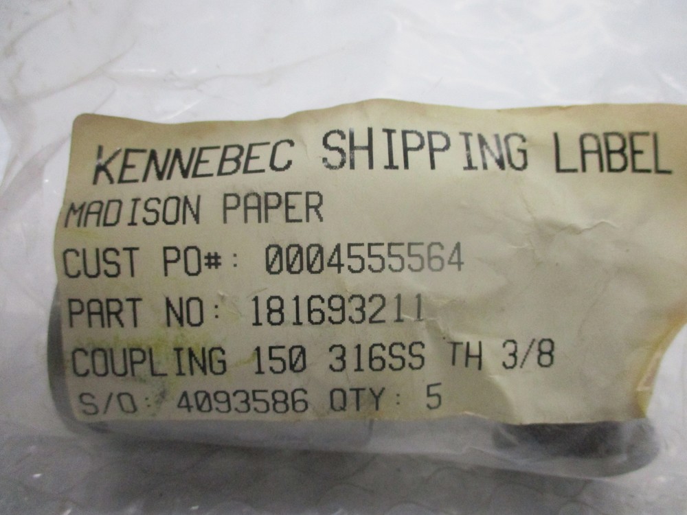 MADISON PAPER 181693211 COUPLING NSNP