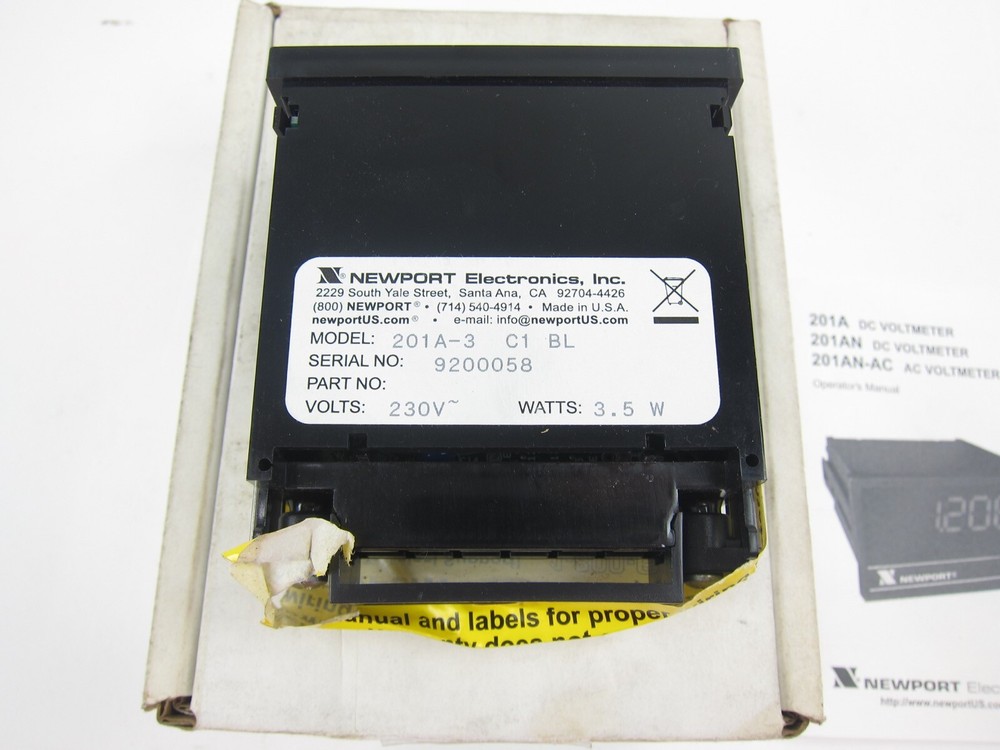NEW Newport Electronics 201A-3 Panel Meter