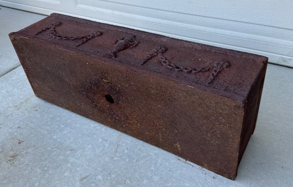 French Louis Seize Cast Iron Rectangular Planter, 19th Century