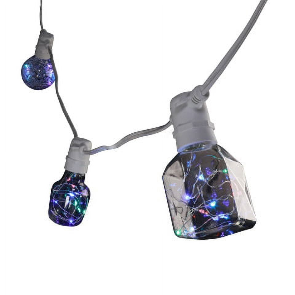 Indoor/Outdoor10' 5 Socket String Light Strand Medium Base Bulbs Sold
