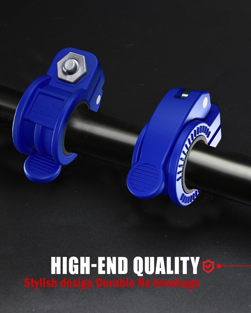Adjustable Barbell Clips 1 Inch Quick Release Weight Locking Collars Pair