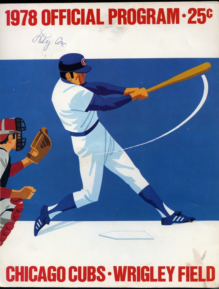 1978 Signed Chicago Cubs Official Program vs Philadelphia Phillies *WP1548
