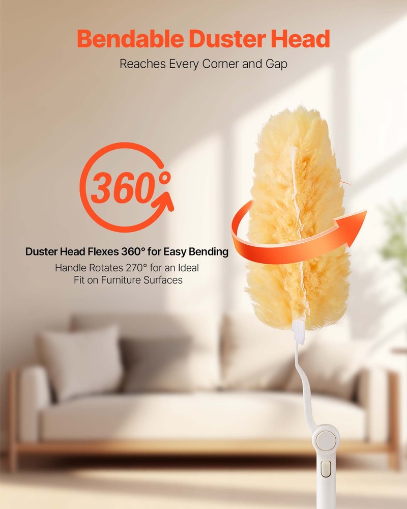 VEVOR Heavy Duty Duster Refills 3 ft Extendable Handle with 10 Non-woven Refills