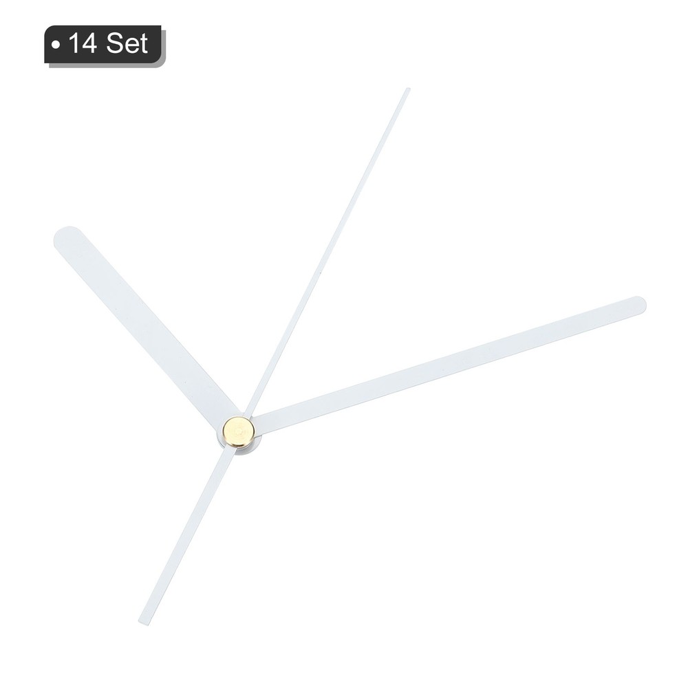 14Sets Replacement Clock Hands Kit Mechanism Movement Wall White Style 1