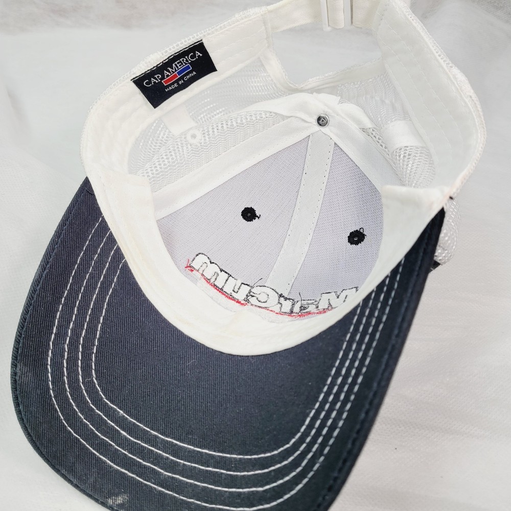 Rare MarCum Technologies Mesh Cap, Black & White Adjustable