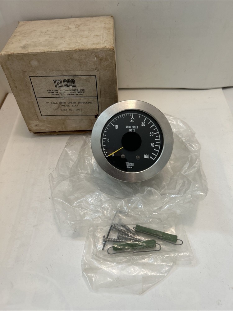 Telcor Boat Marine Analog 3” Wind Speed Indicator , Model 221A