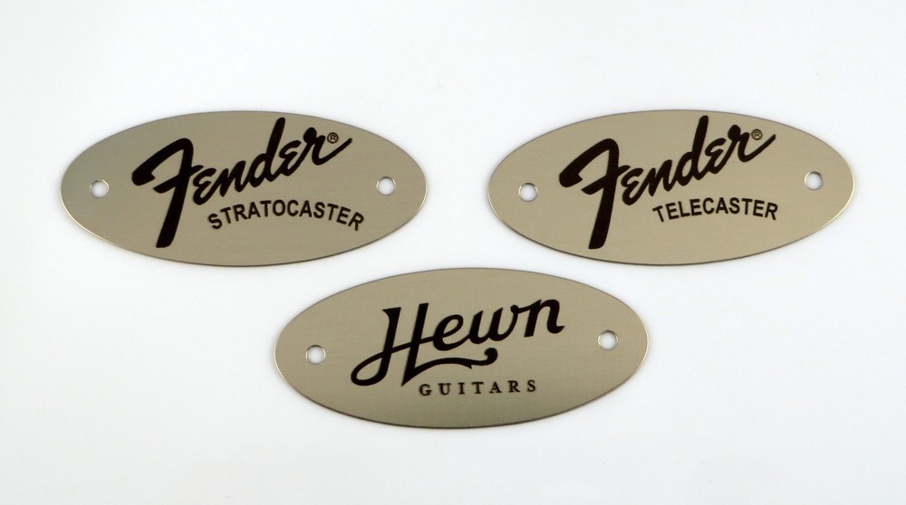 Brass Oval Plate 2-5/6" x 1" with free custom engraving - dark laser marking